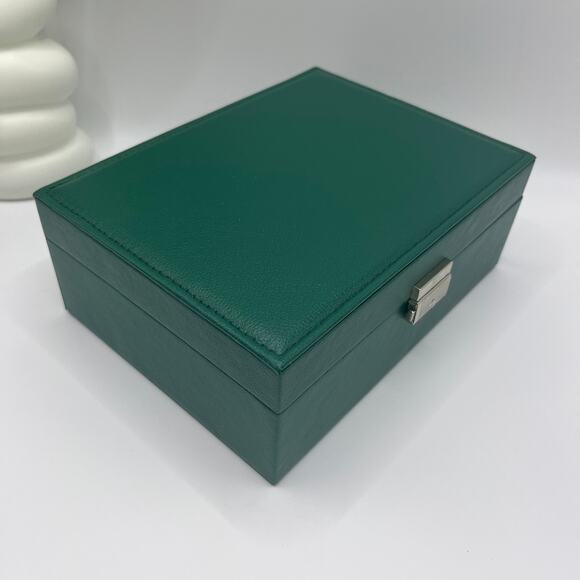 Vintage Double Layer Jewelry Box 0rganiser,Storage,Leather,Jewelry Case - Picture 5 of 5